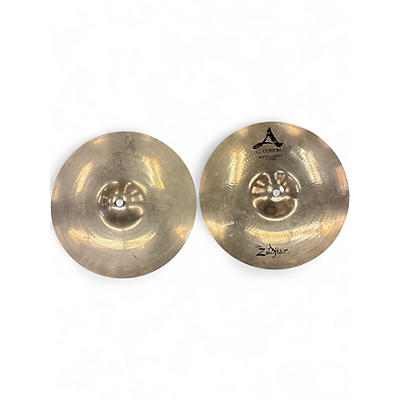 Used Zildjian 13in A Custom Hi Hat Pair Cymbal