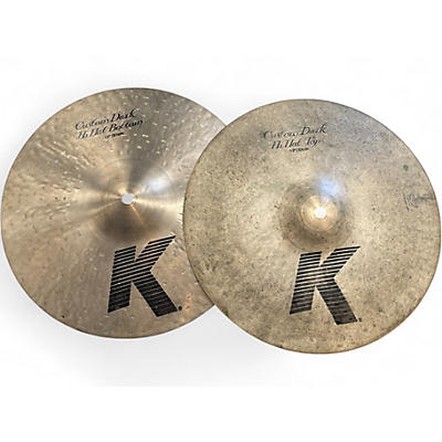 Used Zildjian 13in K Custom Dark Hi Hat Pair Cymbal