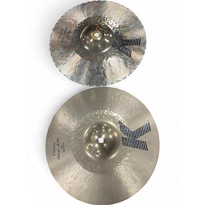 Used Zildjian 13in K Custom Hybrid Hi Hat Pair Cymbal