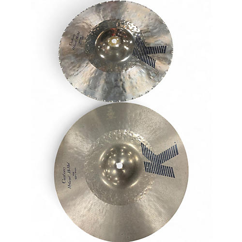Used Zildjian 13in K Custom Hybrid Hi Hat Pair Cymbal 31