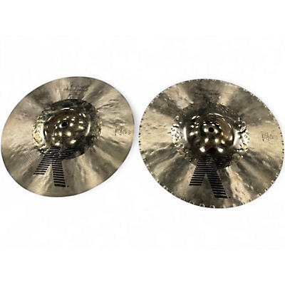 Used Zildjian 13in K Custom Hybrid Hi Hat Pair Cymbal