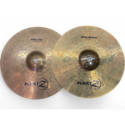 Used Zildjian 13in Planet Z Hi Hat Pair Cymbal