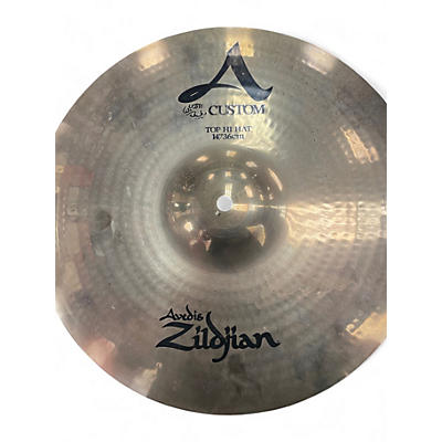 Used Zildjian 14in A CUSTOM HI-HAT CYMBALS Cymbal