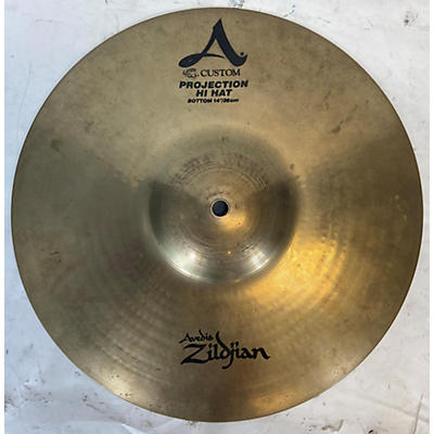 Zildjian Used Zildjian 14in A CUSTOM PROJECTION HI HAT BOTTOM Cymbal