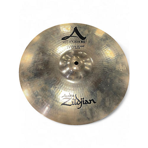 Used Zildjian 14in A Custom Hi Hat Bottom Cymbal 33