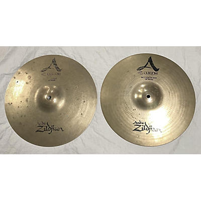 Zildjian Used Zildjian 14in A Custom Hi Hat Pair Cymbal