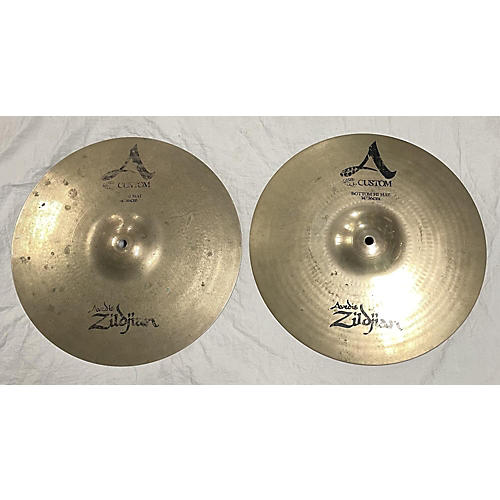 Zildjian Used Zildjian 14in A Custom Hi Hat Pair Cymbal 33