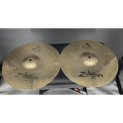 Zildjian Used Zildjian 14in A Custom Hi Hat Pair Cymbal