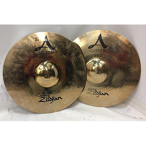 Zildjian Used Zildjian 14in A Custom Hi Hat Pair Cymbal 33