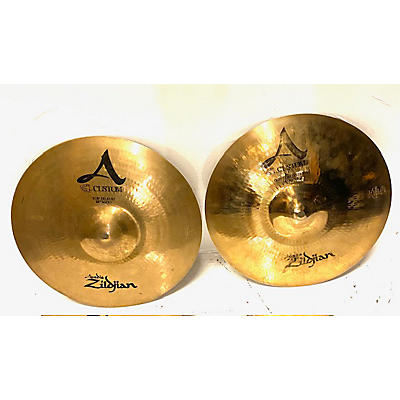 Zildjian Used Zildjian 14in A Custom Hi Hat Pair Cymbal