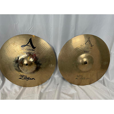 Zildjian Used Zildjian 14in A Custom Hi Hat Pair Cymbal