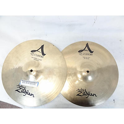 Zildjian Used Zildjian 14in A Custom Hi Hat Pair Cymbal