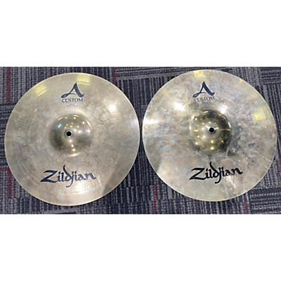 Zildjian Used Zildjian 14in A Custom Hi Hat Pair Cymbal