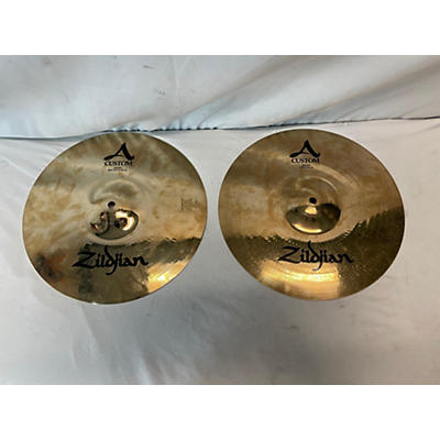 Zildjian Used Zildjian 14in A Custom Hi Hat Pair Cymbal