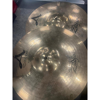 Zildjian Used Zildjian 14in A Custom Hi Hat Pair Cymbal