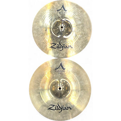 Zildjian Used Zildjian 14in A Custom Hi Hat Pair Cymbal