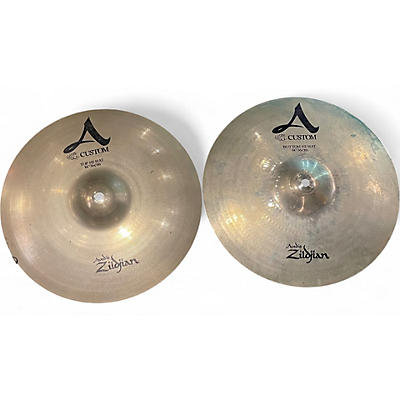 Zildjian Used Zildjian 14in A Custom Hi Hat Pair Cymbal