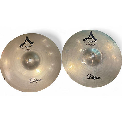 Zildjian Used Zildjian 14in A Custom Hi Hat Pair Cymbal 33