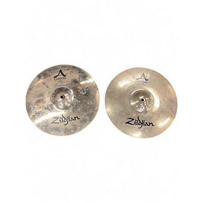 Used Zildjian 14in A Custom Hi Hat Pair Cymbal