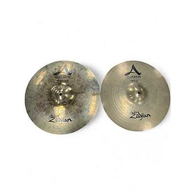 Used Zildjian 14in A Custom Hi Hat Pair Cymbal