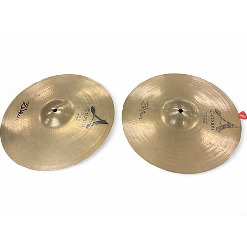 Used Zildjian 14in A Custom Hi Hat Pair Cymbal 33