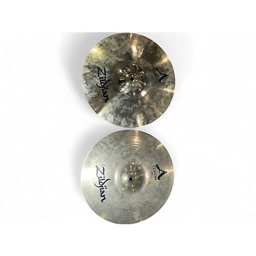 Used Zildjian 14in A Custom Hi Hat Pair Cymbal 33