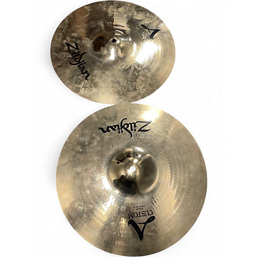 Used Zildjian 14in A Custom Hi Hat Pair Cymbal 33