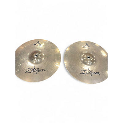 Used Zildjian 14in A Custom Hi Hat Pair Cymbal