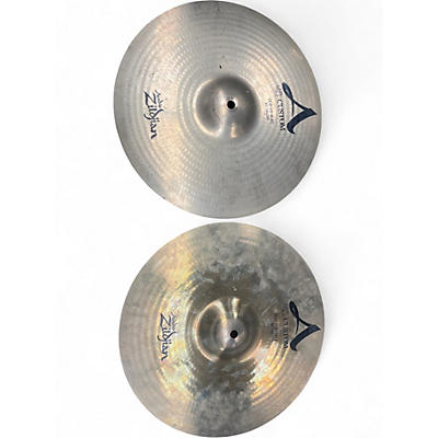 Used Zildjian 14in A Custom Hi Hat Pair Cymbal