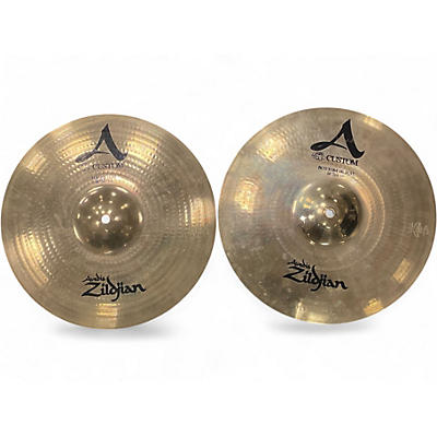 Used Zildjian 14in A Custom Hi Hat Pair Cymbal