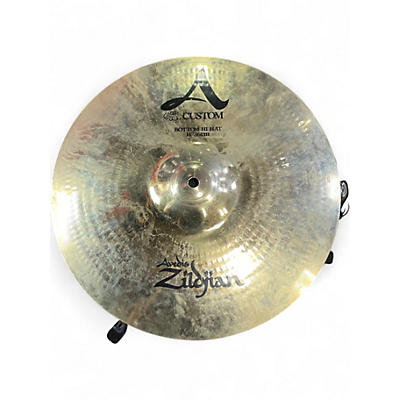 Used Zildjian 14in A Custom Hi Hat Pair Cymbal