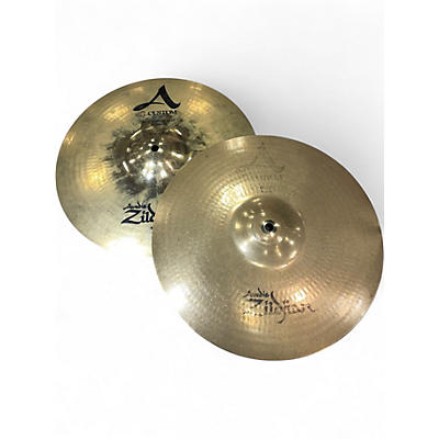 Used Zildjian 14in A Custom Hi Hat Pair Cymbal
