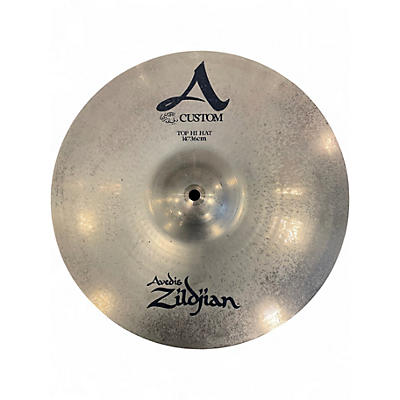 Used Zildjian 14in A Custom Hi Hat Pair Cymbal
