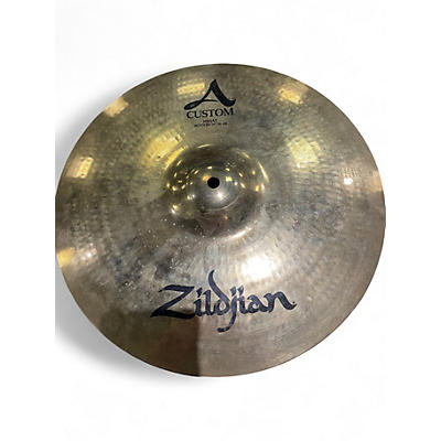 Used Zildjian 14in A Custom Hi Hat Pair Cymbal