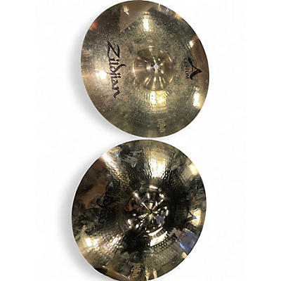 Used Zildjian 14in A Custom Hi Hat Pair Cymbal