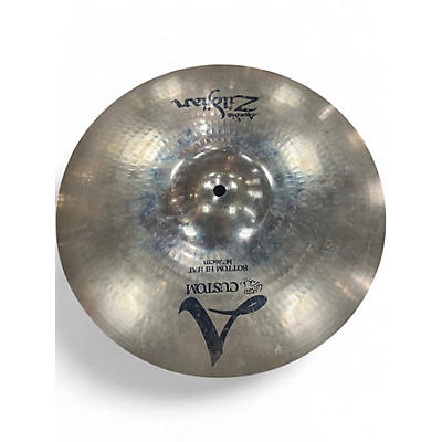Used Zildjian 14in A Custom Hi Hat Pair Cymbal