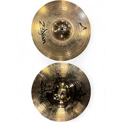 Used Zildjian 14in A Custom Hi Hat Pair Cymbal