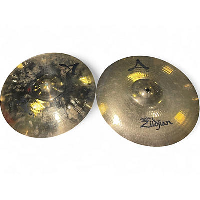 Used Zildjian 14in A Custom Hi Hat Pair Cymbal