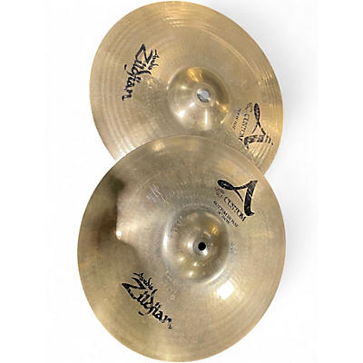 Used Zildjian 14in A Custom Hi Hat Pair Cymbal