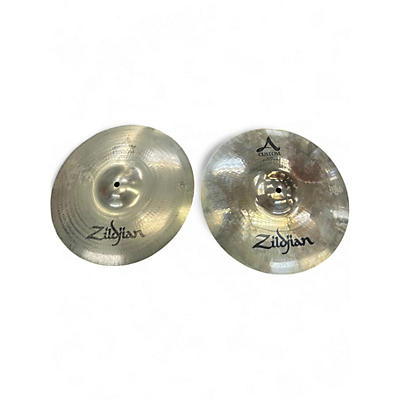 Used Zildjian 14in A Custom Hi Hat Pair Cymbal