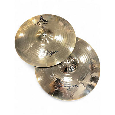 Used Zildjian 14in A Custom Hi Hat Pair Cymbal