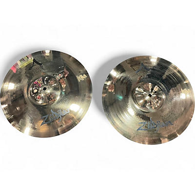 Used Zildjian 14in A Custom Hi Hat Pair Cymbal
