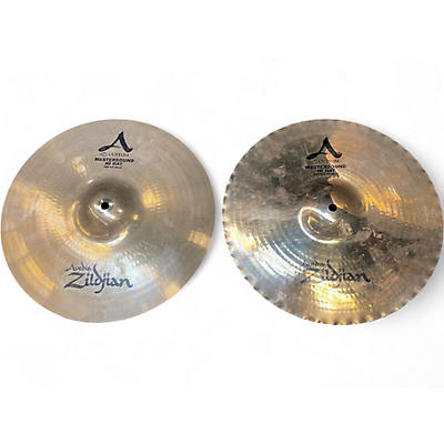 Used Zildjian 14in A Custom Mastersound Hi Hat Pair Cymbal