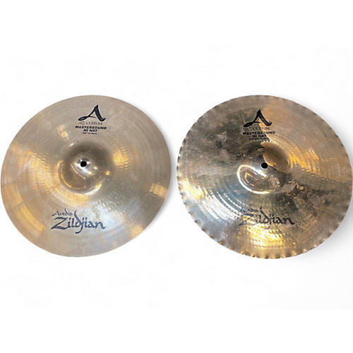 Used Zildjian 14in A Custom Mastersound Hi Hat Pair Cymbal 33