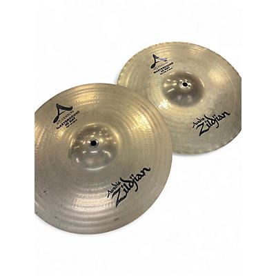 Used Zildjian 14in A Custom Mastersound Hi Hat Pair Cymbal