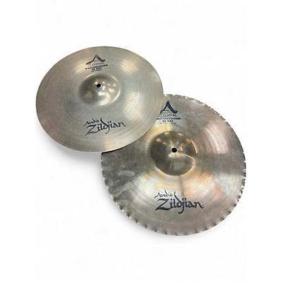 Used Zildjian 14in A Custom Mastersound Hi Hat Pair Cymbal