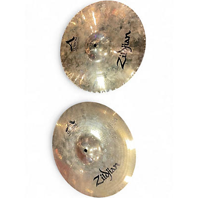 Used Zildjian 14in A Custom Mastersound Hi Hat Pair Cymbal