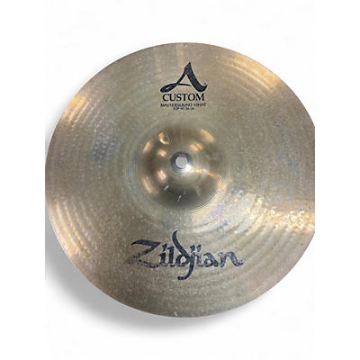 Used Zildjian 14in A Custom Mastersound Hi Hat Pair Cymbal