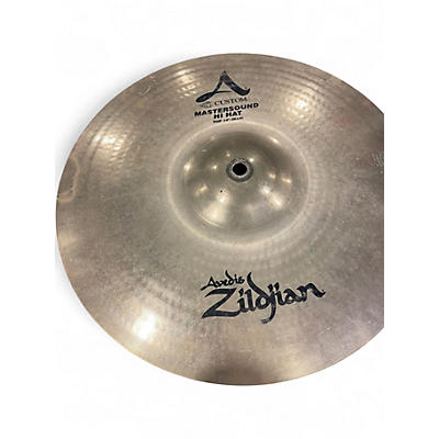 Used Zildjian 14in A Custom Mastersound Hi Hat Pair Cymbal