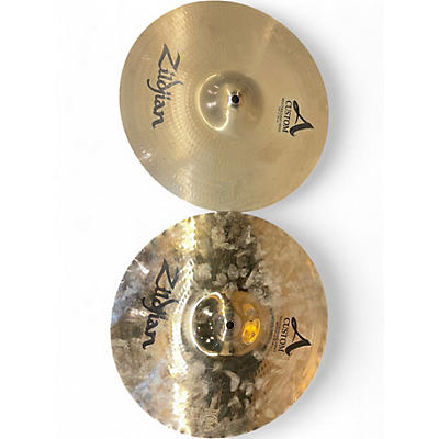 Used Zildjian 14in A Custom Mastersound Hi Hat Pair Cymbal